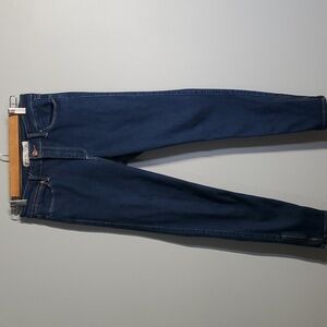 Abercrombie & Fitch jeans women's size 6R blue high rise ankle zippered outside